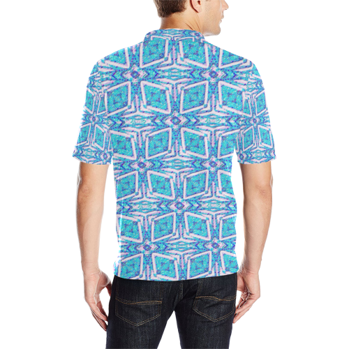geometric doodle 1 Men's All Over Print Polo Shirt (Model T55)