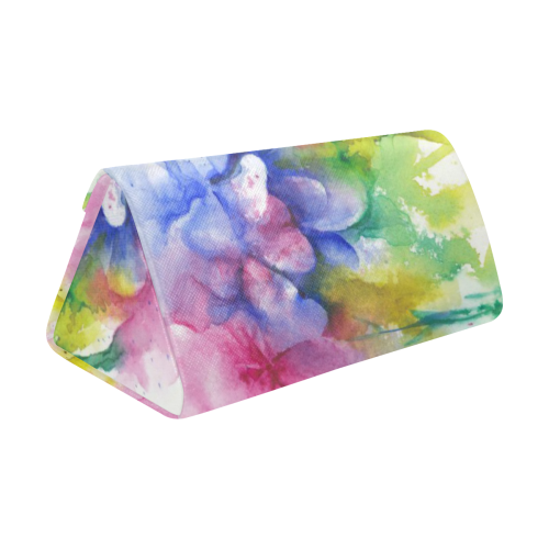 Tropical Flowers, Bold Floral Watercolor Custom Foldable Glasses Case