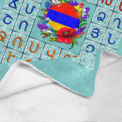 Armenian Alphabet And Flag Ultra-Soft Micro Fleece Blanket 30''x40''