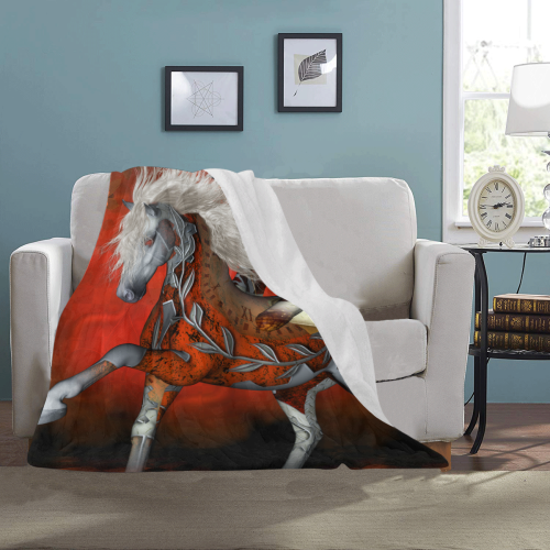 Awesome steampunk horse with wings Ultra-Soft Micro Fleece Blanket 40"x50"