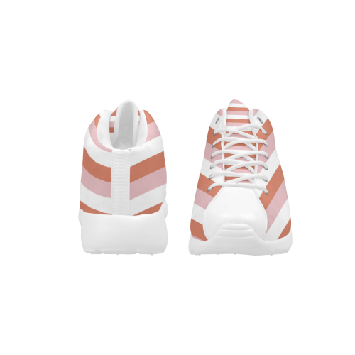 Coral Stripes Women's Basketball Training Shoes (Model 47502)