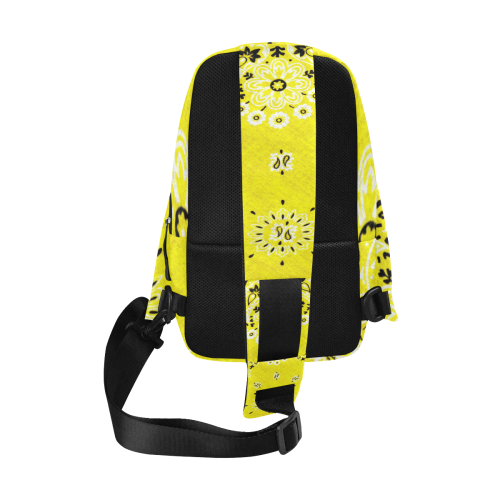 Grunge Yellow Bandana paisley Chest Bag (Model 1678)