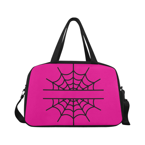 Spiderweb Pink Fitness Handbag (Model 1671)
