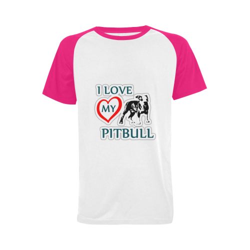 Pitbull Love Men's Raglan T-shirt Big Size (USA Size) (Model T11)