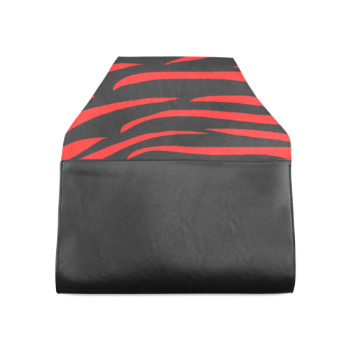 Tiger Stripes Black and Red Clutch Bag (Model 1630)