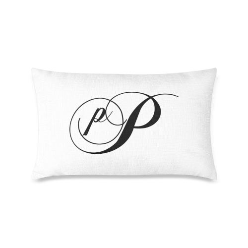 Alphabet P by Jera Nour Custom Zippered Pillow Case 16"x24"(One Side Printing)