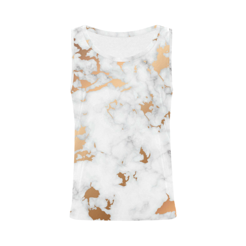 Metallic Marble All Over Print Tank Top for Women (Model T43)