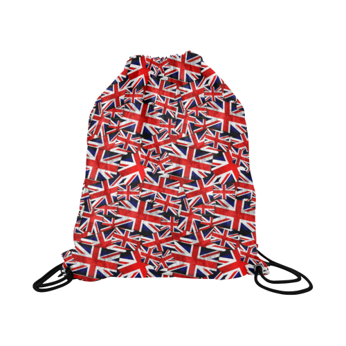 Union Jack British UK Flag Large Drawstring Bag Model 1604 (Twin Sides)  16.5"(W) * 19.3"(H)
