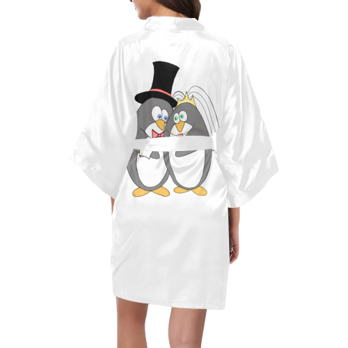 Penguin Wedding White Kimono Robe