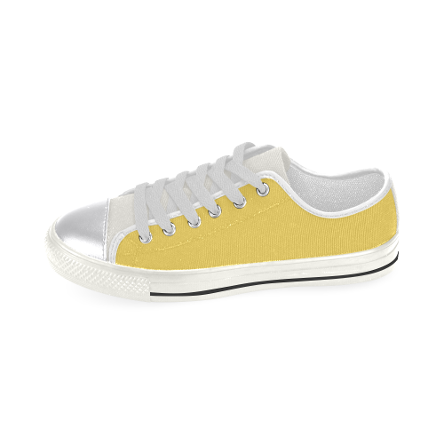 color mustard Women's Classic Canvas Shoes (Model 018)
