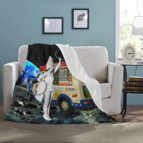 Miss Whippy Hooping in Space Ultra-Soft Micro Fleece Blanket 50"x60"