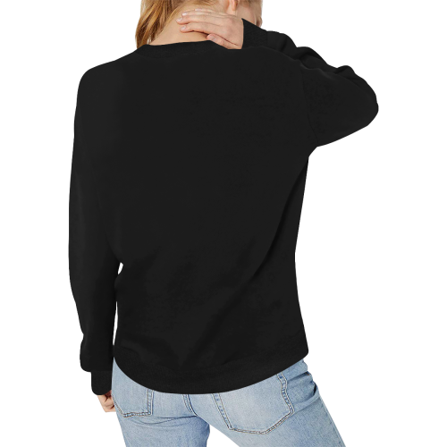 Picture Search Riddle - Find The Fish 2 Women's Rib Cuff Crew Neck Sweatshirt (Model H34)