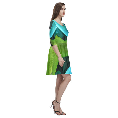 marama Tethys Half-Sleeve Skater Dress(Model D20)