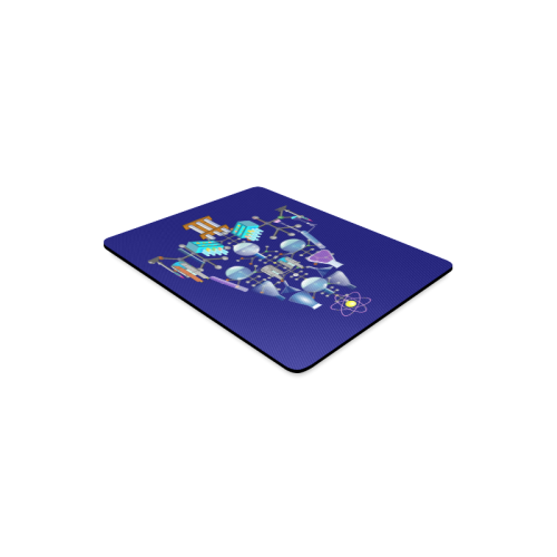 Oh Chemist Tree, Oh Chemistry, Science Christmas Blue Rectangle Mousepad