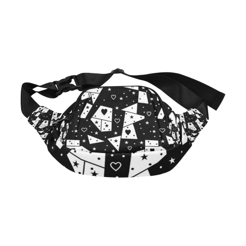 Black and White  Popart by Nico Bielow Fanny Pack/Small (Model 1677)