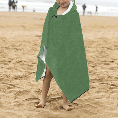 color artichoke green Kids' Hooded Bath Towels
