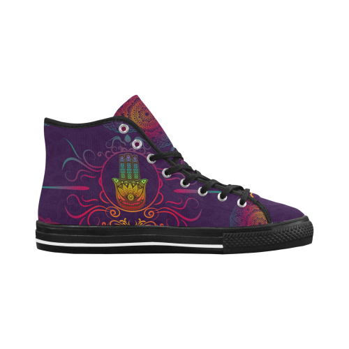 Hamsa Colorful Mandala Vancouver H Women's Canvas Shoes (1013-1)