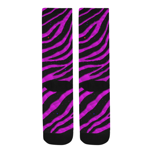 Ripped SpaceTime Stripes - Pink Men's Custom Socks