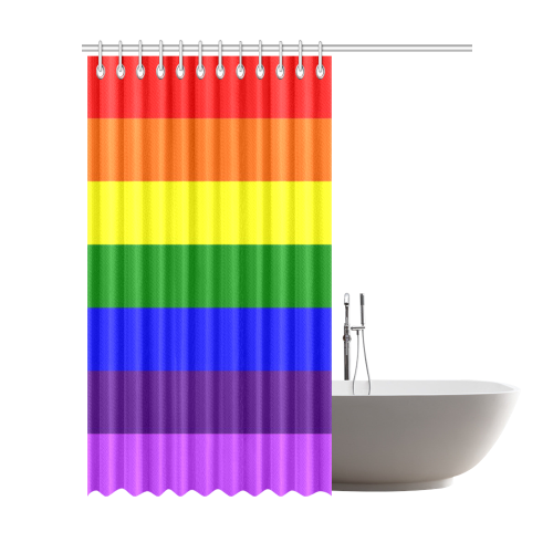 Rainbow Flag (Gay Pride - LGBTQIA+) Shower Curtain 72"x84"