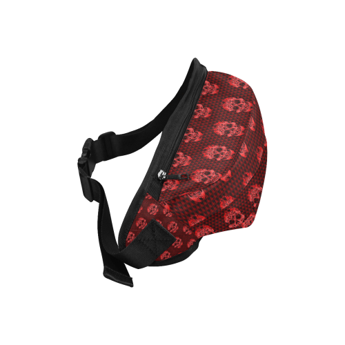 Skull pattern 517 A by JamColors Fanny Pack/Large (Model 1676)