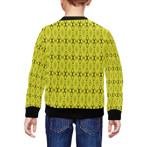 yellow digitalart All Over Print Crewneck Sweatshirt for Kids (Model H29)