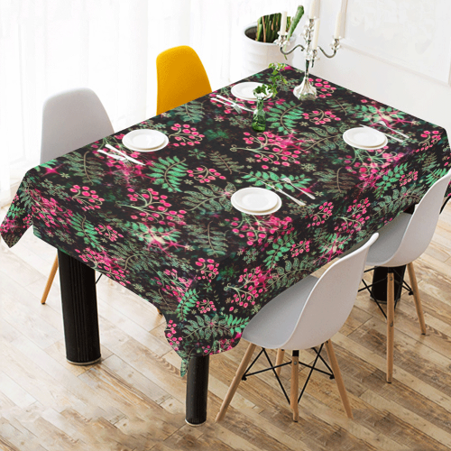 Winter Pattern by K.Merske Cotton Linen Tablecloth 60"x 84"