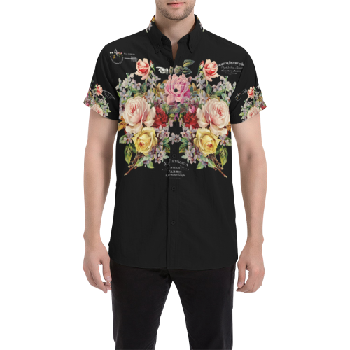 Nuit des Roses 2 Men's All Over Print Short Sleeve Shirt/Large Size (Model T53)