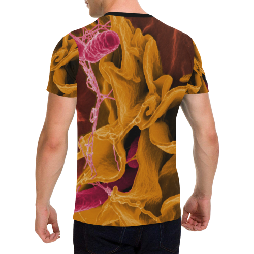 BACTERIA 3 Men's All Over Print T-Shirt with Chest Pocket (Model T56)