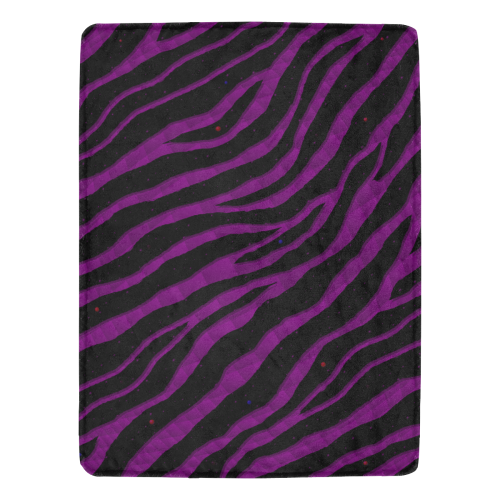 Ripped SpaceTime Stripes - Purple Ultra-Soft Micro Fleece Blanket 60"x80"