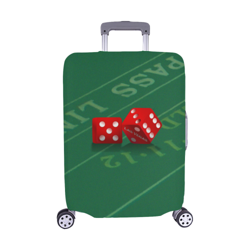 Las Vegas Dice on Craps Table Luggage Cover/Medium 22"-25"