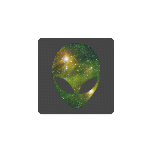 Cosmic Alien - Galaxy - Stars Square Coaster