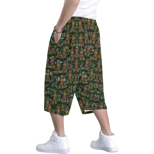 Love my leggings and top ornate pop art`s collage Men's All Over Print Baggy Shorts (Model L37)