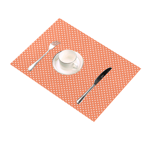 Appricot polka dots Placemat 14’’ x 19’’ (Set of 6)
