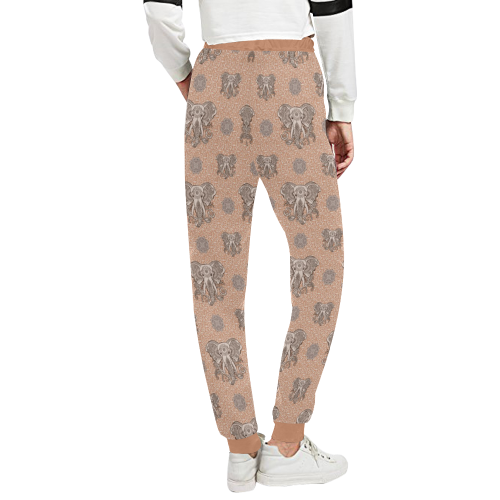 Ethnic Elephant Mandala Pattern Unisex All Over Print Sweatpants (Model L11)