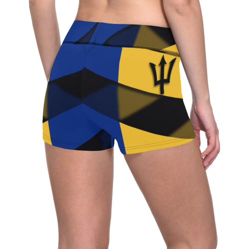 The Flag of Barbados Women's All Over Print Short Leggings (Model L28)