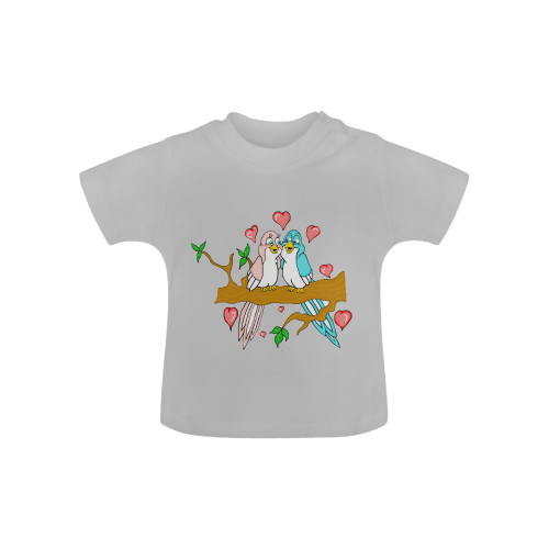 Love Birds Grey Baby Classic T-Shirt (Model T30)