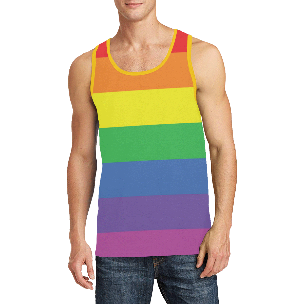 Rainbow Gay Pride Men S Tee Men S All Over Print Tank Top Model T