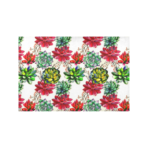 Vibrant Succulent Cactus Pattern Placemat 12’’ x 18’’ (Four Pieces)