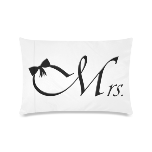 For the Mistress (Mrs.) Custom Zippered Pillow Case 16"x24"(Twin Sides)
