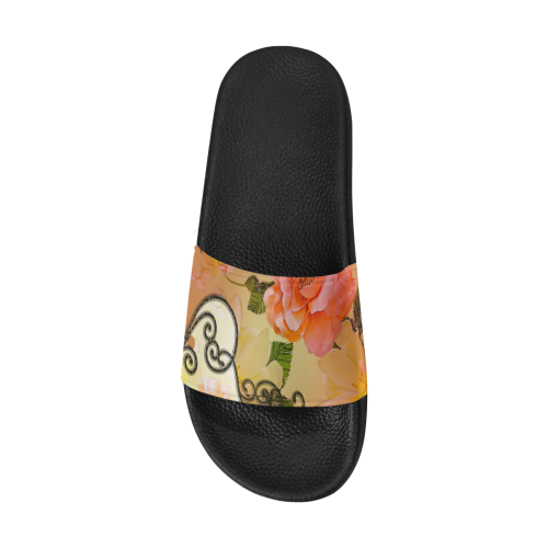 Beautiful flowers Men's Slide Sandals (Model 057)