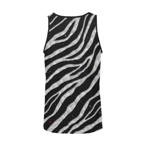 Ripped SpaceTime Stripes - White Men's All Over Print Tank Top (Model T57)