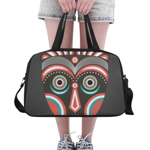 Lulua Ethnic Tribal Mask Fitness Handbag (Model 1671)