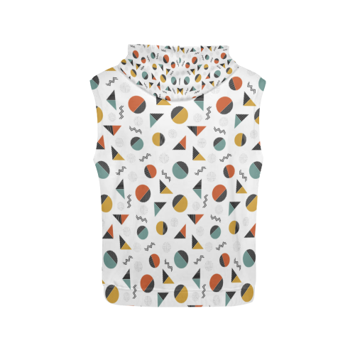 Geo Cutting Shapes All Over Print Sleeveless Hoodie for Women (Model H15)