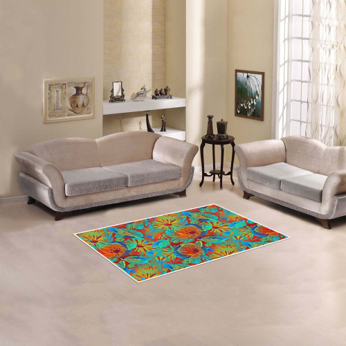 bright tropical floral Area Rug 2'7"x 1'8‘’