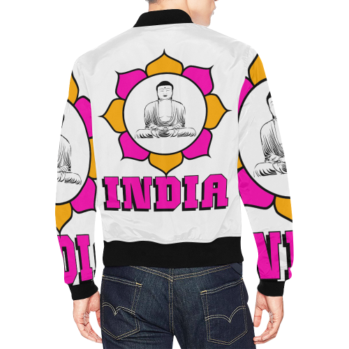 INDIA-BUDDHA All Over Print Bomber Jacket for Men (Model H19)