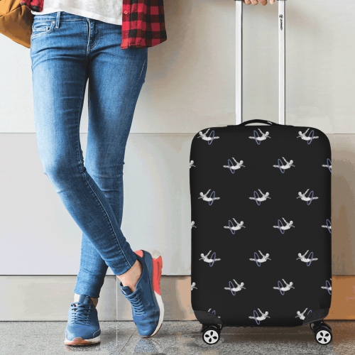 Hoop Diving (black) Luggage Cover/Small 18"-21"