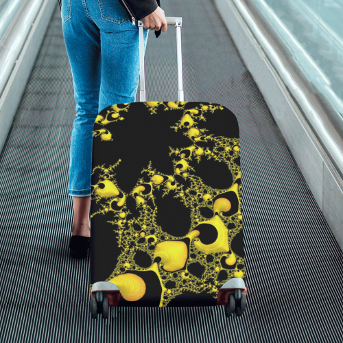 special fractal 04 yellow Luggage Cover/Medium 22"-25"