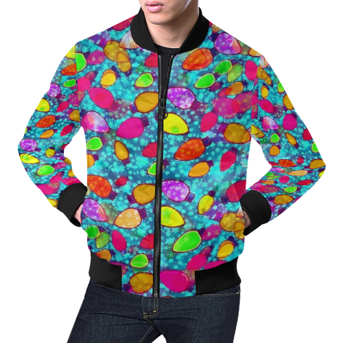 Bulb Popart by Nico Bielow All Over Print Bomber Jacket for Men (Model H19)