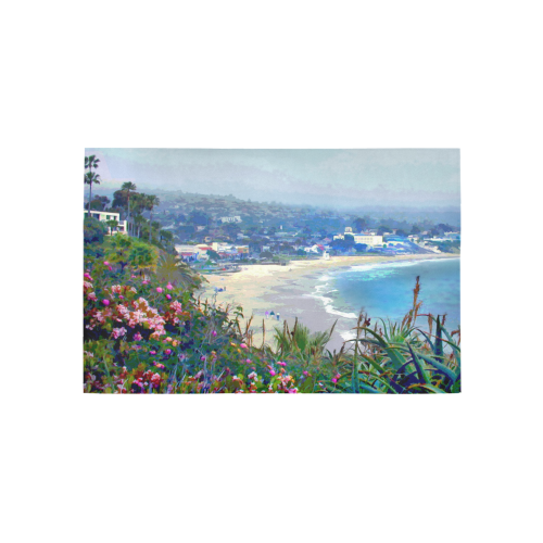 June Gloom Morning at Laguna Beach Coast Area Rug 5'x3'3''