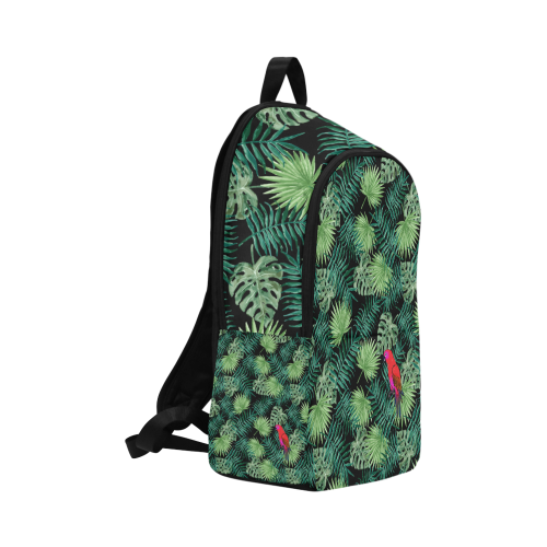 Parrot And Leaves Fabric Backpack for Adult (Model 1659)